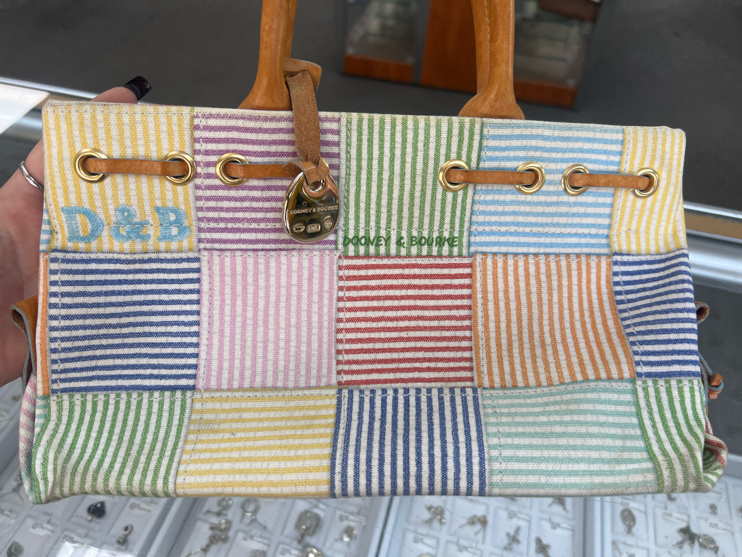 Designer Dooney & Bourke Multi Color Handbag