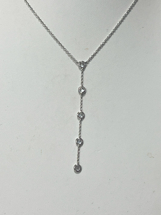 Sterling Silver CZ Necklace JTV New