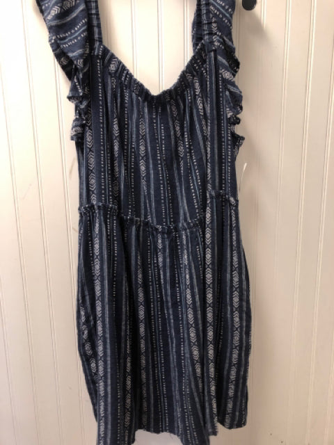 Navy Blue Print Time and Tru Dress Women's