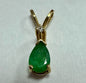 14k Yellow Gold Emerald Pendant