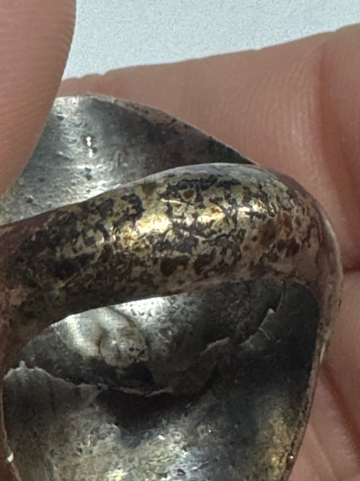 Vintage Native American Sterling Silver Heavy 35g Carve Turquoise Ring Size 9.75