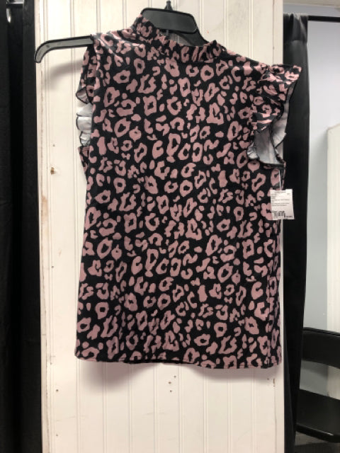 Black/Mauve SHEIN Short Sleeve Shirt Women's