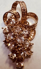 Rose Gold Over Sterling Silver Morganite Pendant Slide