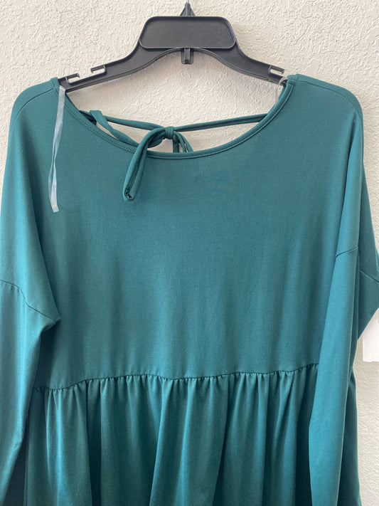 Green White Birch Long Sleeve Shirt Women's