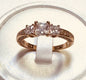 Rose Gold Over Sterling Silver Ring Size 8.75