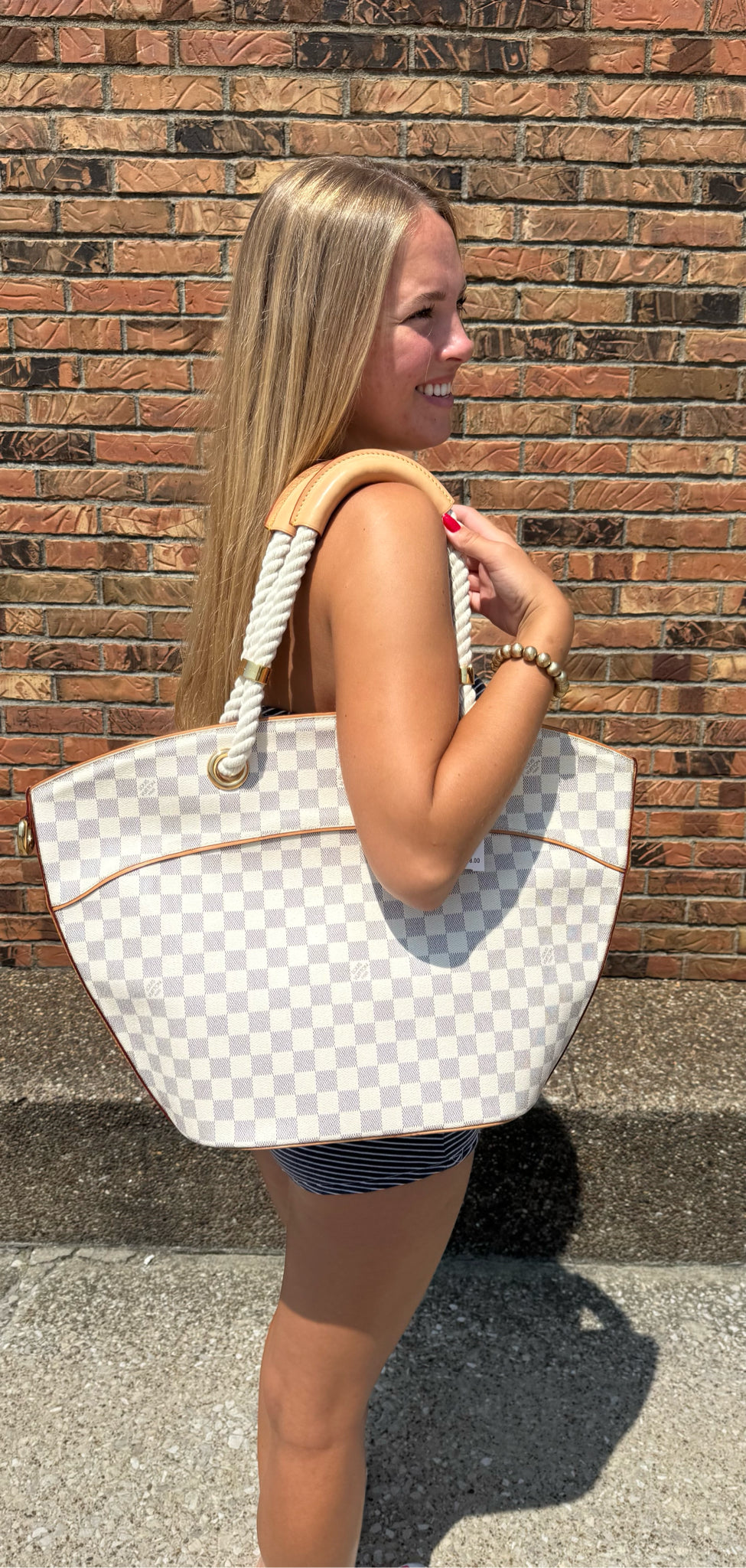 Designer Louis Vuitton Damier Azur Handbag