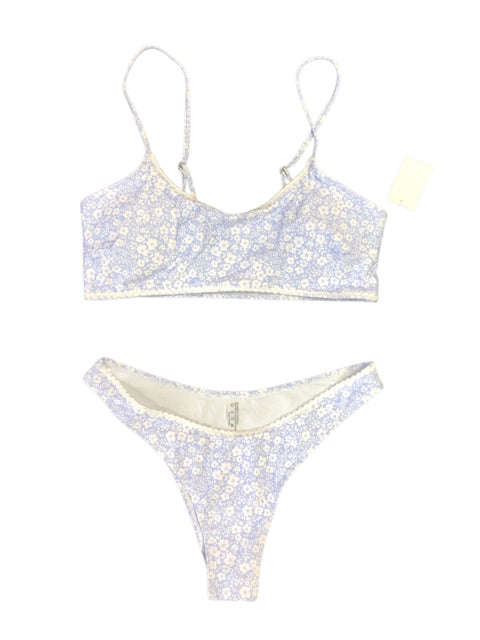 blue and white SHEIN Swimsuit(2PC) Women's