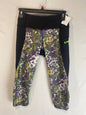 Lululemon Black & Green Print Boutique Women's Size 6 Active Wear Capri Pants