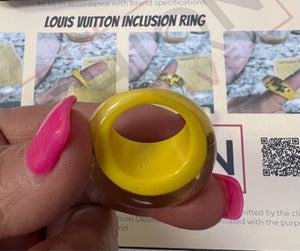 Louis Vuitton Inclusion Ring Pink Multiple colors Plastic Resin