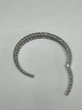 Load image into Gallery viewer, Judith Ripka 925 Sterling Silver Diamonique Cuff Hinged Bangle Bracelet