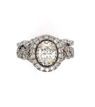 Load image into Gallery viewer, 14kw Oval Diamond Wedding Set 2 cttw