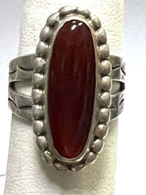 Carolyn Pollack Sterling Silver Carnelian Ring Size 8.5