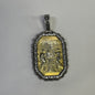 HSN Tagliamonte Sterling Silver & 14K Hermes Intaglio Pendant