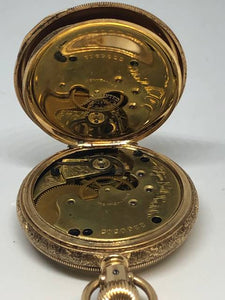 Solid 14k Yellow Gold 1887 Elgin Pocket Watch 6s 11j Grade 94 Running
