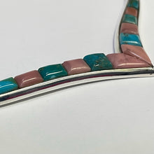 Load image into Gallery viewer, DTR STerling Necklace Turquoise &amp; Pink