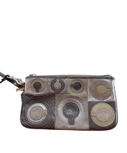 Load image into Gallery viewer, Designer Gray/Olive Coach Wristlet