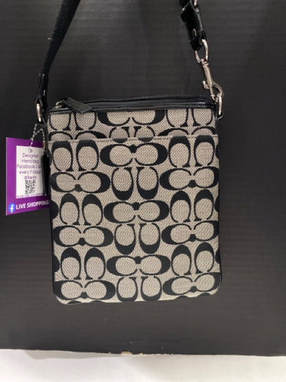 Designer Gray/Black Coach Crossbody