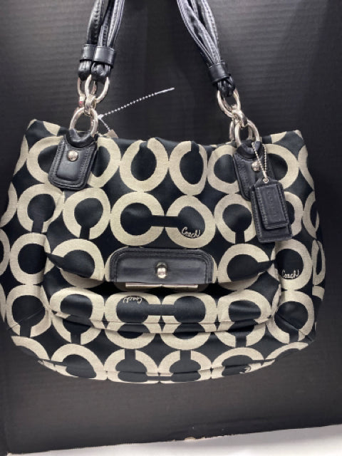 Designer Black Monogram Coach Handbag