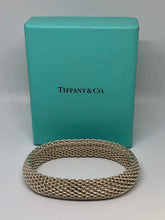 Load image into Gallery viewer, Tiffany &amp; Co. 925 Sterling Silver Mesh Bracelet w/ Box .60&quot; Somerset Mesh