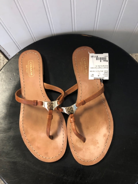 Brown Coach Sandals Women's