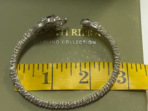 Judith Ripka Cancer Crab Zodiac 925 Sterling Silver Cuff Diamonique Bracelet