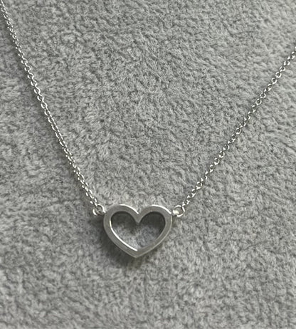 James Avery 925 Sterling Silver Heart 18" Necklace Chain Attached Pendant