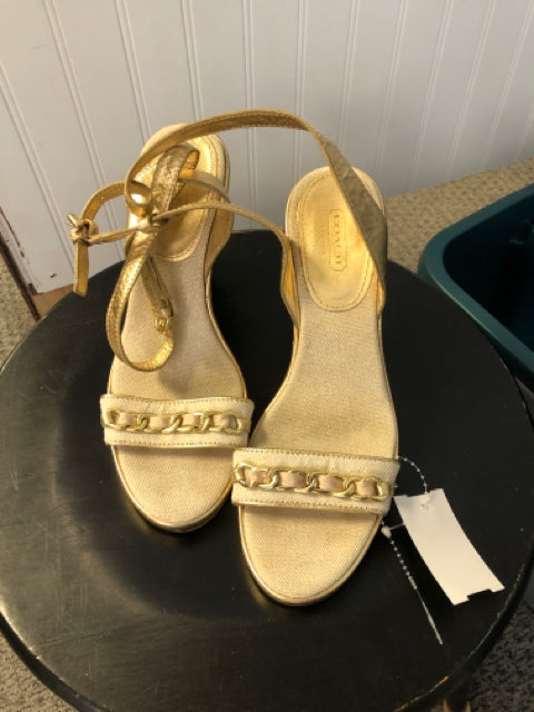 Gold Coach Sandals Women s Camilla s Closet Consignment