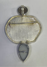 Load image into Gallery viewer, AKR Amy Kahn Russell  Dragonfly and Druzy Sterling Pendant Pin &amp; Chain
