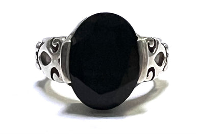925 Sterling Silver Silpada Ring Black Oval Chalcedony Size 8 R1410
