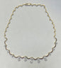 14k Yellow Gold Scalloped 1.50 ct tw Diamond 17" Necklace