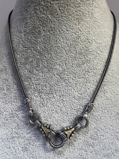Gerochristo Sterling Silver & 18k Yellow Gold 17" Necklace Chain