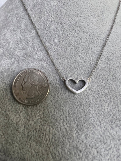 James Avery 925 Sterling Silver Heart 18" Necklace Chain Attached Pendant