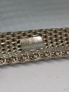 Tiffany & Co. 925 Sterling Silver Mesh Bracelet w/ Box .60" Somerset Mesh