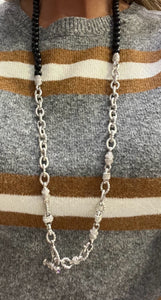 Judith Ripka 925 Sterling Silver Tassel 36" Necklace Diamonique Verona Lariat