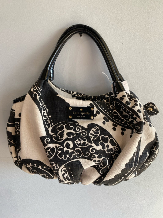 Designer Kate Spade White/Black Handbag