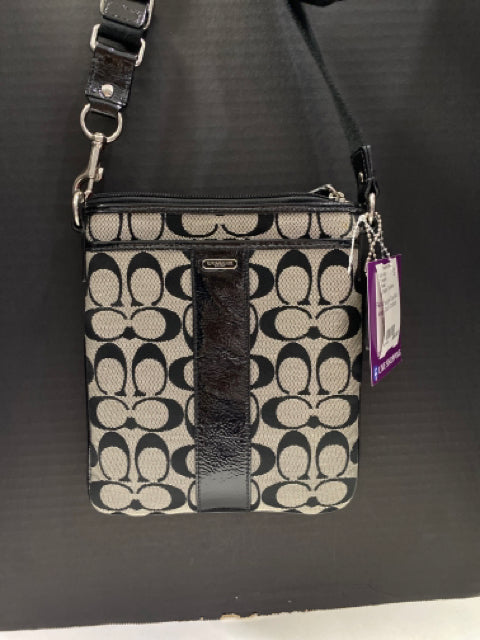 Designer Gray/Black Coach Crossbody