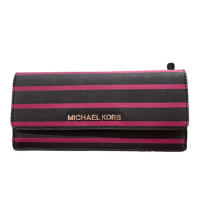 Designer Black Striped Michael Kors Wallet