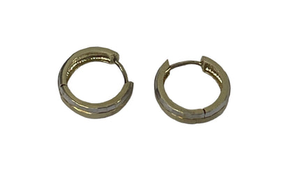 14K Huggie Earrings 2 Tone