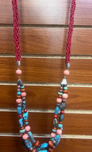 Load image into Gallery viewer, Jay King Mine Finds Coral &amp; Turquoise 925 Sterling Silver 40&quot; Long Necklace