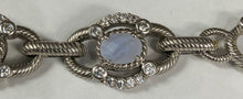 Load image into Gallery viewer, Judith Ripka Chalcedony 925 Sterling Silver Bracelet Toggle 8&quot;
