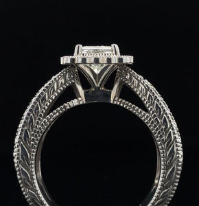 14kw 1.75 cttw Diamond Ring 1 ct Center .75 cttw Side Diams SI2 Clarity