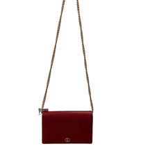 Load image into Gallery viewer, Red Dollar Calfskin Mini GG Marmont Gucci Chain Wallet