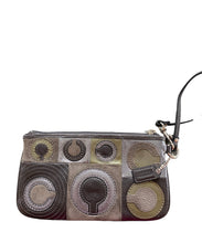 Load image into Gallery viewer, Designer Gray/Olive Coach Wristlet