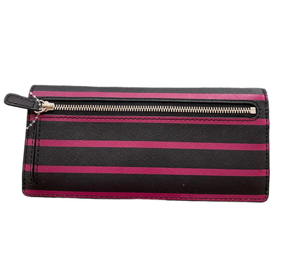 Designer Black Striped Michael Kors Wallet