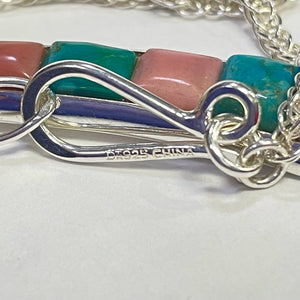 DTR STerling Necklace Turquoise & Pink